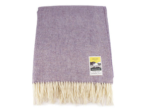 Herringbone Pure New Wool Blanket - Heather