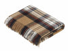 Tartan Merino Lambswool Blanket - Camel Stewart