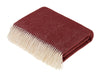 Herringbone Shetland Pure New Wool Throw - Red