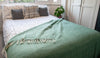 Herringbone Pure New Wool Throw - Sea Green