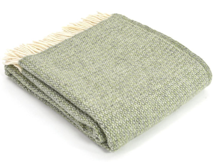 Illusion Pure New Wool Throw - Sage Green/Grey – Wool Blanket Online