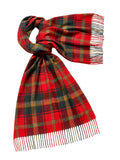 Tartan Lambswool Scarf - Dark Maple