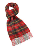 Tartan Lambswool Scarf - Dark Maple