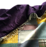 Patchwork Pure New Wool Throw - Random Check