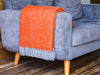 Illusion Pure New Wool Throw - Pumpkin