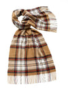 Tartan Lambswool Scarf - Camel Stewart