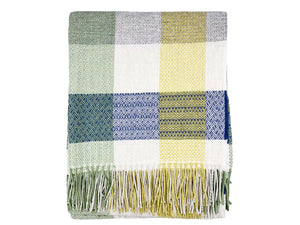 Patchwork Merino Lambswool Throw - Pasture