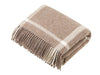 Natural Collection - Pure New Wool Throw - Windowpane Beige/Brown