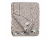 Knitted 100% British Wool Throw - Natural