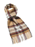 Tartan Lambswool Scarf - Camel Stewart