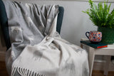 Stag Merino Lambswool Throw - Grey