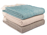 Chevron Recycled Wool Throw - Assorted Colours