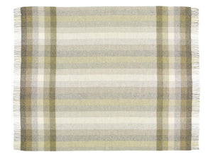 Woodale Pure New Wool Shetland Throw - Olive