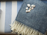 Illusion Pure New Wool Throw - Blue Slate