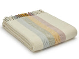 Stripe Pure New Wool Throw - Primrose