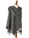 Plain Lambswool Mini Shawl - Grey