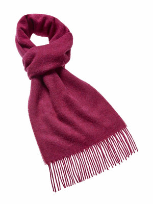 Plain Lambswool Scarf - Bright Pink