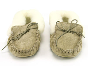Lambswool Lined Moccasins with Collar