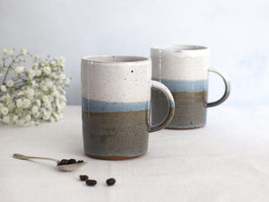 Hand-Thrown Ceramic Cosy Mug - Hazy Skyline