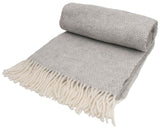 Honeycomb Pure New Wool Throw - Grey