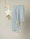 Diamond Lambswool Baby Blanket - Blue