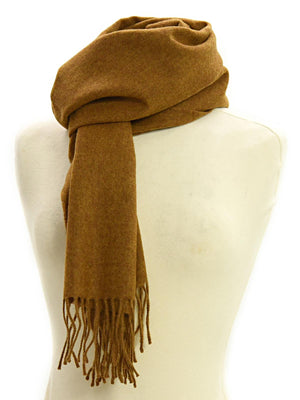Plain Lambswool Scarf - Old Gold