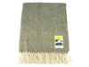 Herringbone Pure New Wool Blanket - Green