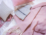 Honeycomb Pure New Wool Throw - Dusky Pink