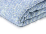 Herringbone Pure New Wool Blanket - Blue