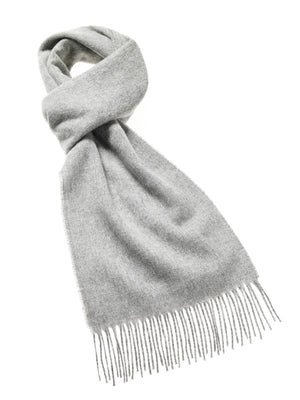 Plain Lambswool Scarf - Silver Grey