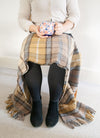 Tartan Pure New Wool Blanket - Natural Buchanan