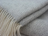 Honeycomb Pure New Wool Throw - Grey