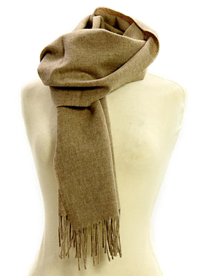 Plain Lambswool Scarf - Light Fawn