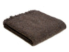 Diagonal Stripe Recycled Wool Throw - Coffee Brown