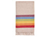 Rainbow Pure New Wool Shetland Throw - Beige/Multi