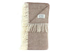 Herringbone 100% British Wool Throw - Tawny
