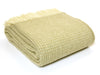 Waffle Pure New Wool Throw - Oatmeal