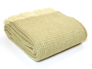 Waffle XL Pure New Wool Throw - Oatmeal