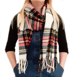 Tartan Lambswool Wide Scarf - Dress Stewart