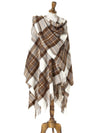 Tartan Lambswool Shawl - Natural Dress Stewart