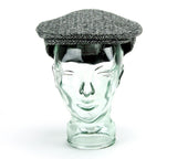 Herringbone Harris Tweed Flat Cap - Grey