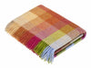 Harlequin Check Pure New Wool Throw - Sunshine