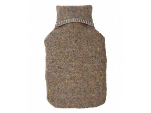 Hot Water Bottle with Recycled Wool Cover - Almond