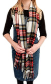 Tartan Lambswool Wide Scarf - Dress Stewart