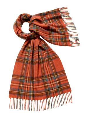 Tartan Lambswool Wide Scarf - Antique Royal Stewart