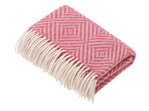 Diamond Lambswool Baby Blanket - Pink