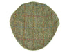 Check Harris Tweed Flat Cap - Green