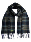 Plaid Lambswool Scarf - Navy
