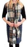 Tartan Lambswool Scarf - Muted Blue Stewart