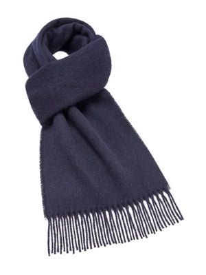 Plain Lambswool Scarf - Navy